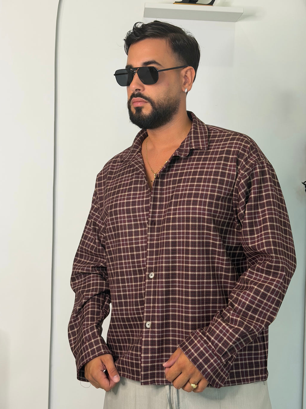 Camicia Oversize a Quadri "Retro Check"