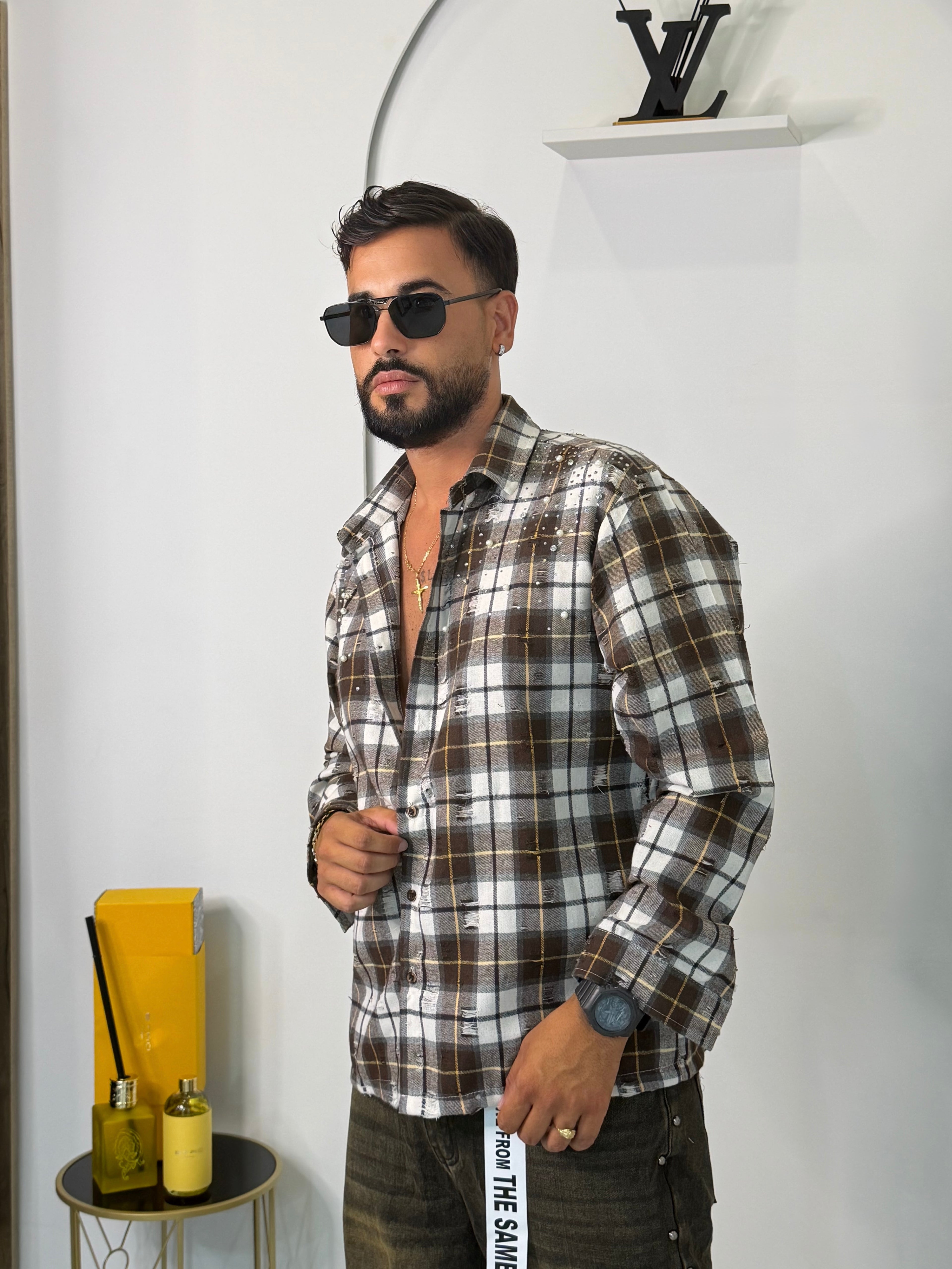 Camicia Boxy Fit Acid Wash