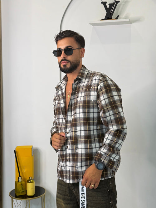 Camicia Boxy Fit Acid Wash