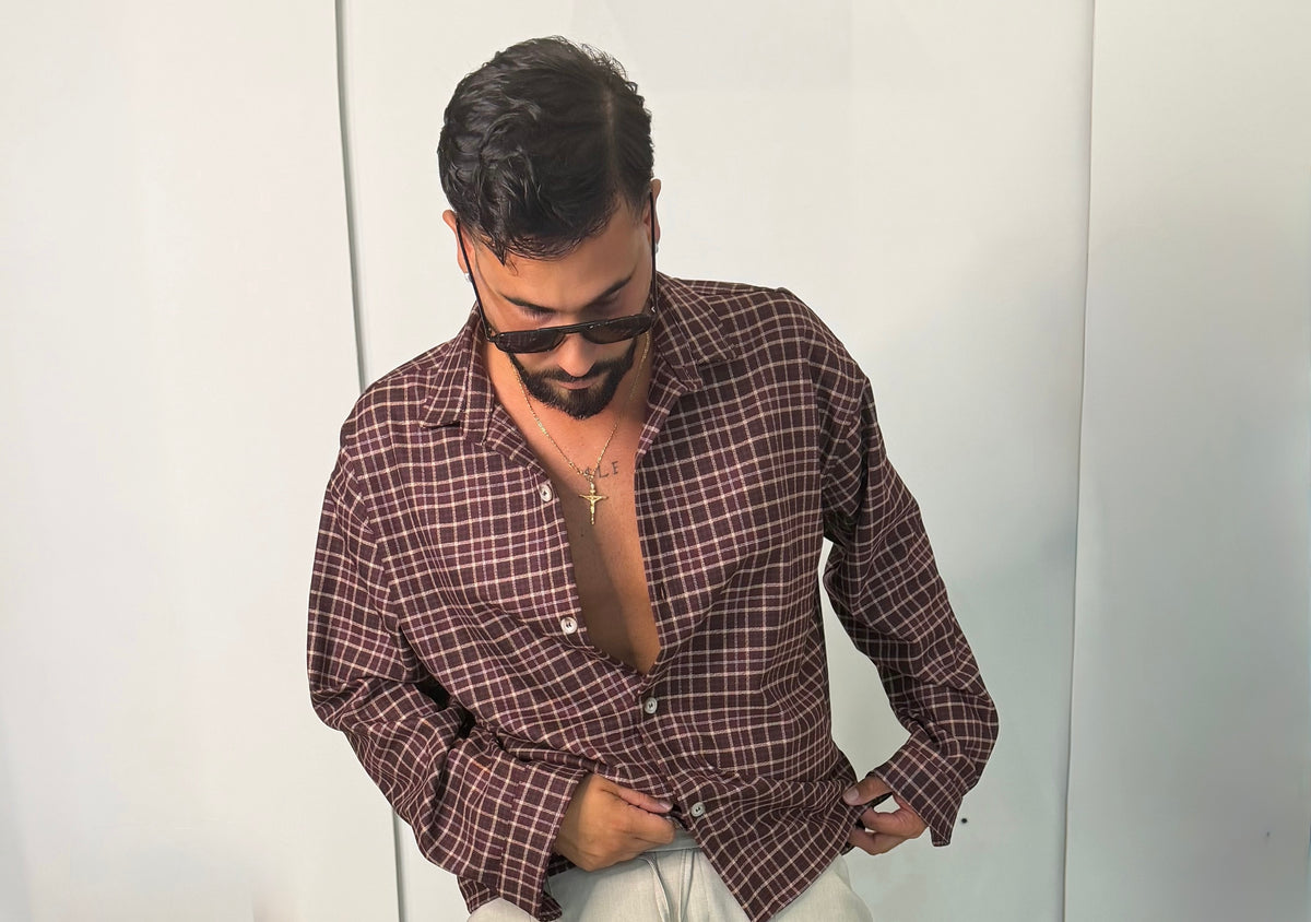 Camicia Oversize a Quadri "Retro Check"