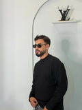 Maglia a Maniche Lunghe Oversize Mock Neck Basic