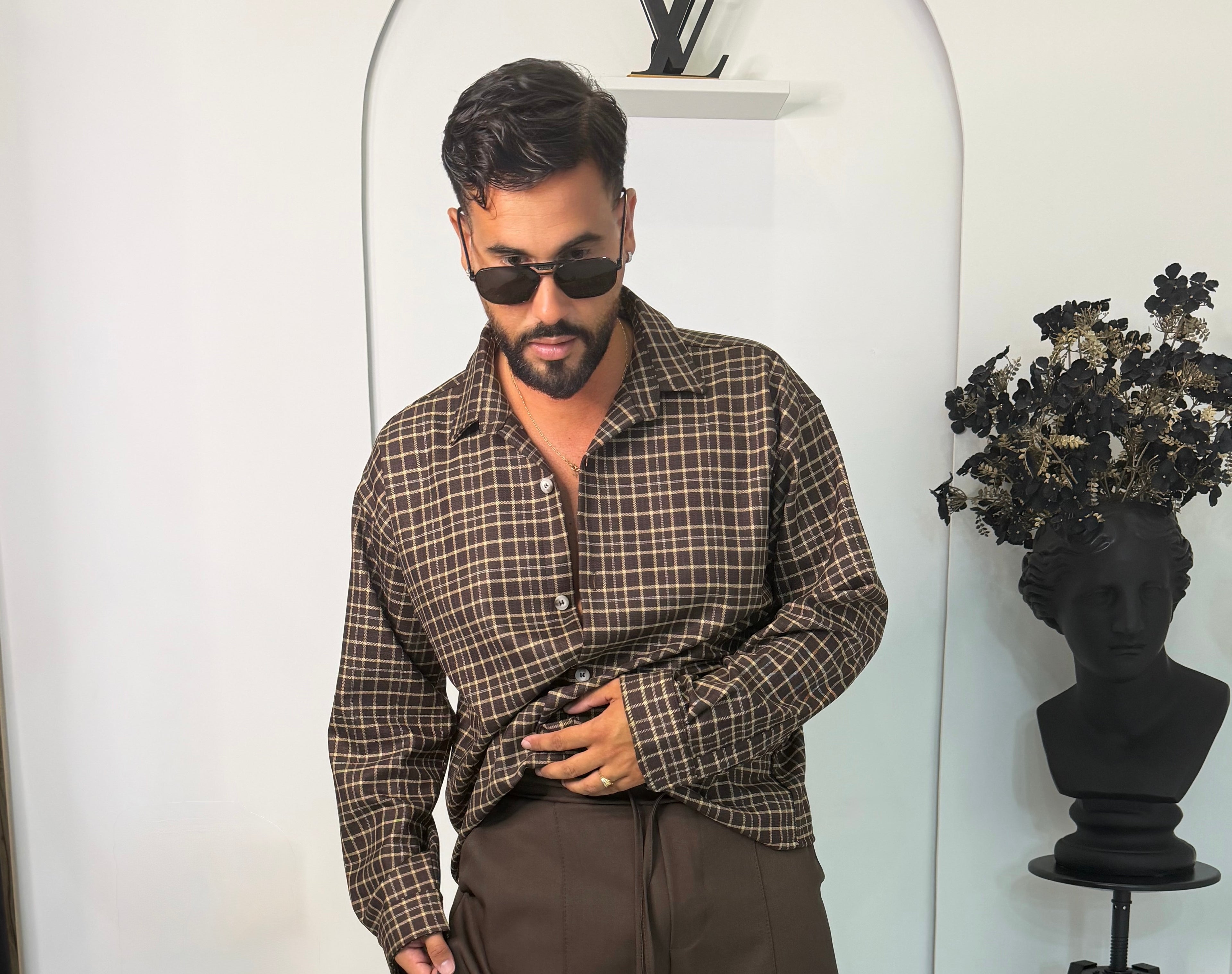 Camicia Oversize a Quadri Retro Check