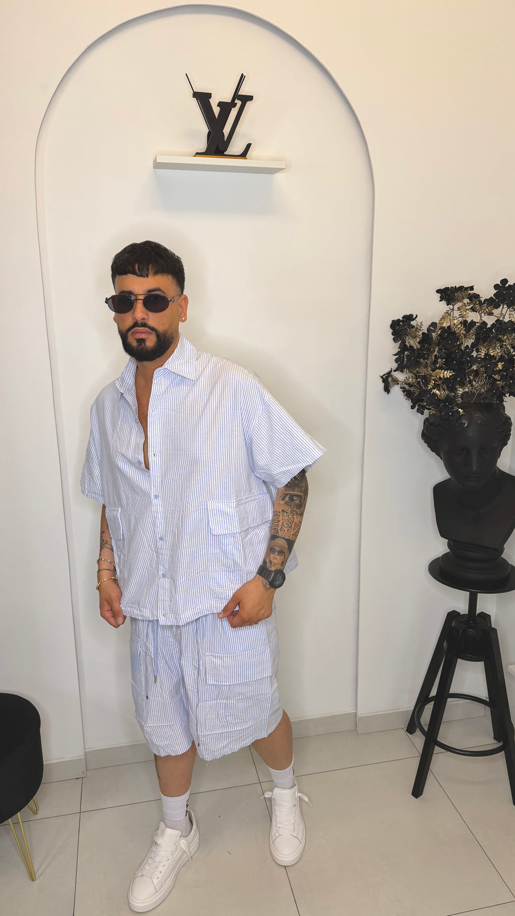 Coordinato a righe leggero