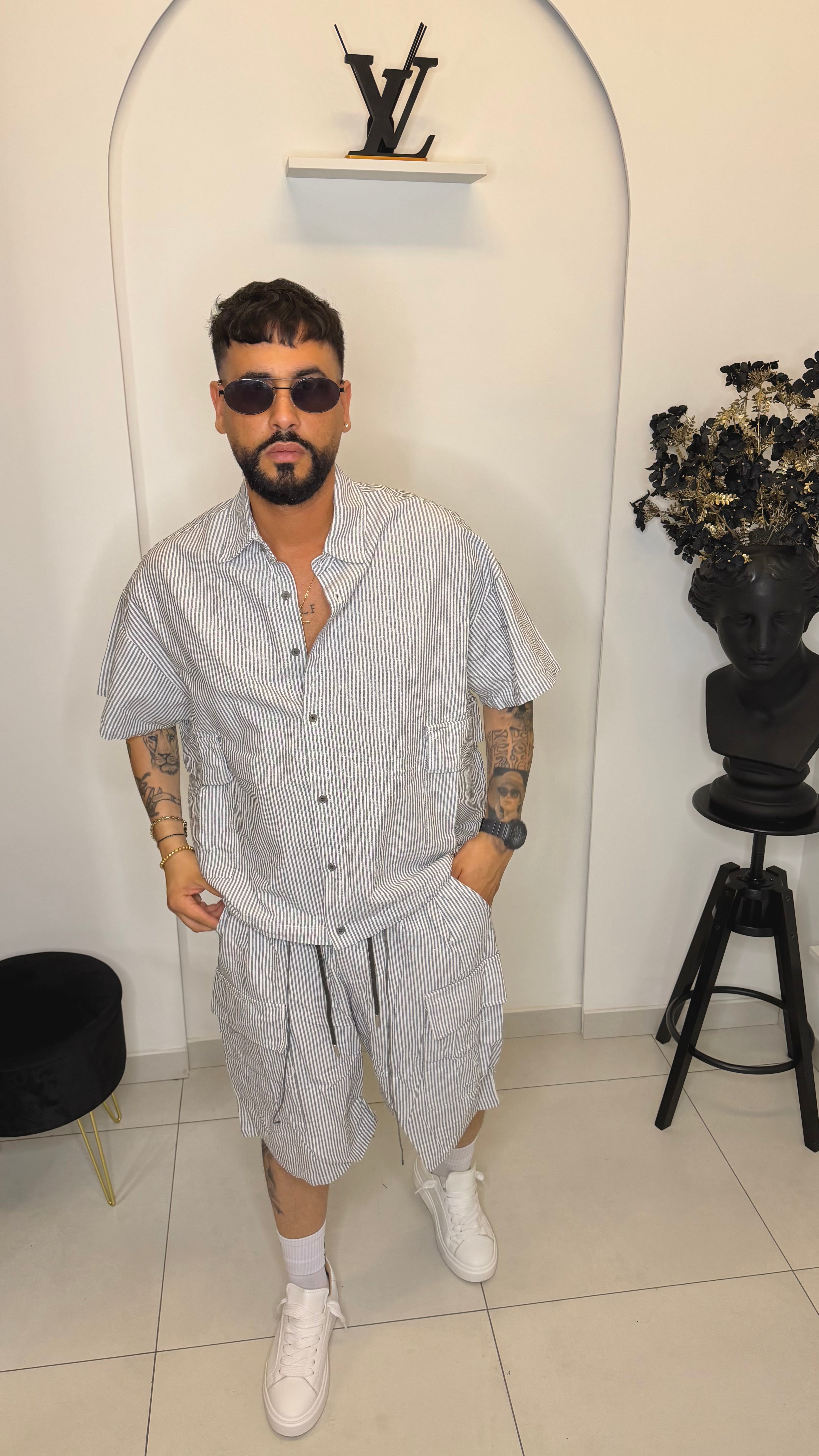 Coordinato a righe leggero