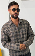 Camicia Over-Shirt / Flanella Quadri Effetto Acid Wash