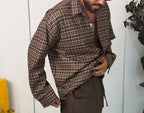 Camicia Oversize a Quadri Retro Check