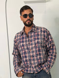 Camicia Over-Shirt / Flanella Quadri Effetto Acid Wash