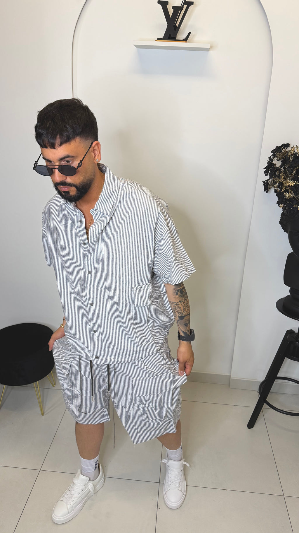 Coordinato a righe leggero