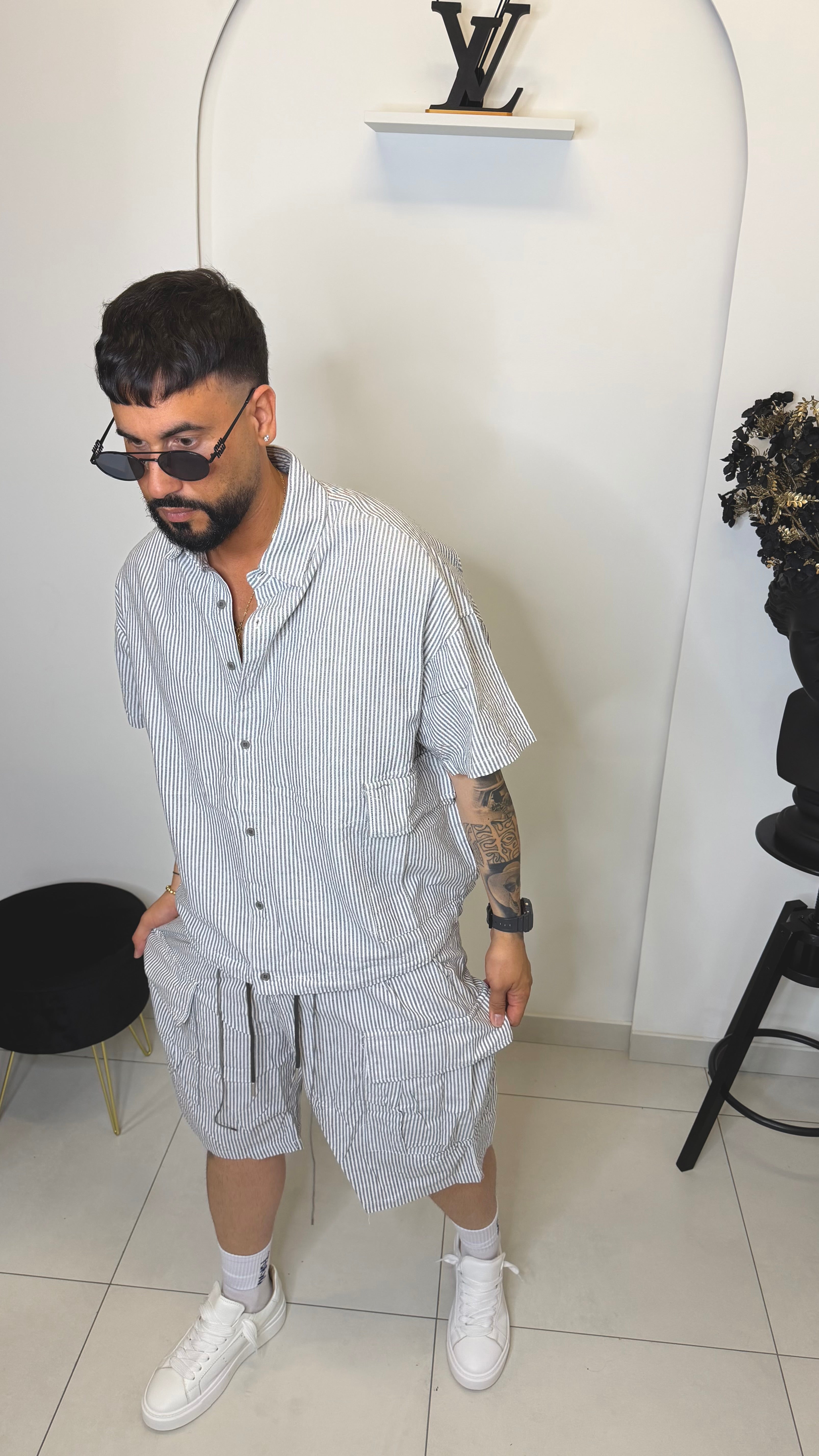 Coordinato a righe leggero