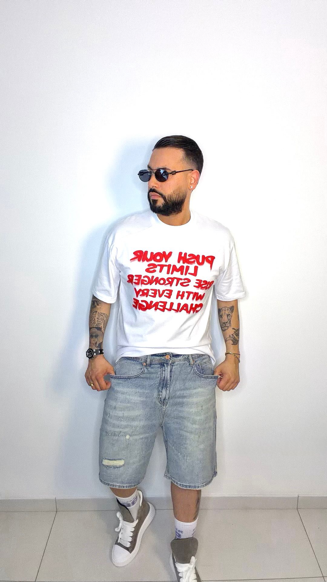 Bermuda baggy jeans